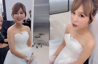 丢丢妹稳交髮型师男友9个月 突披白纱宣布「我今天要结婚」 