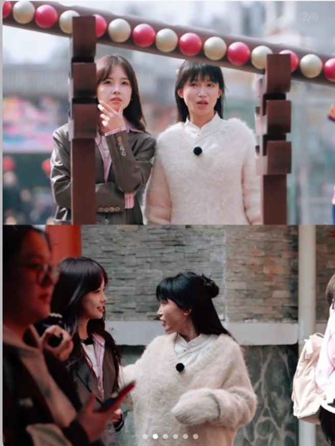 李子柒被直击和「央视最美女主播」之称的王冰冰现身公园拍片。（图／小红书）