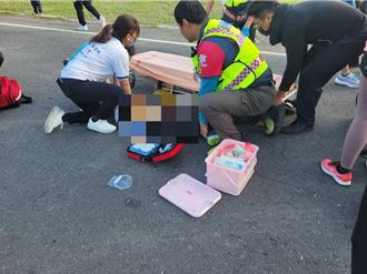 9歲男童陪爸跑馬拉松 慘遭汽車輾過頭部傷重亡