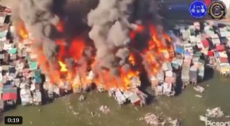 菲律賓首都馬尼拉港口貧民窟大火 2000戶無家可歸 