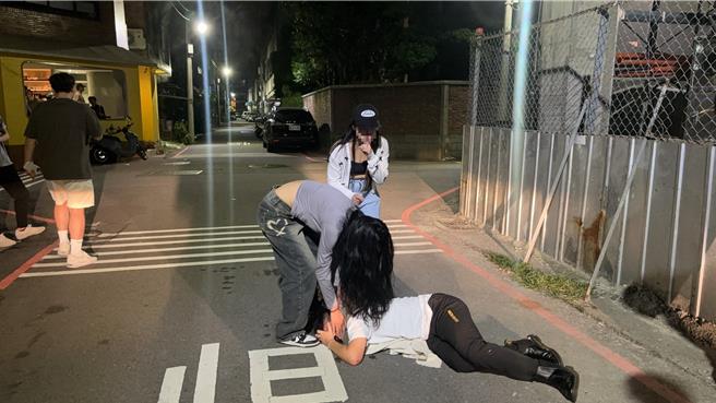 詹男酒后脱序。（民眾提供／李京升台中传真）