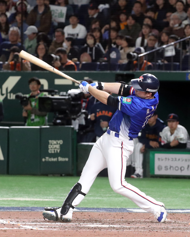 中华队林安可替补上阵开轰。（赵双杰摄）