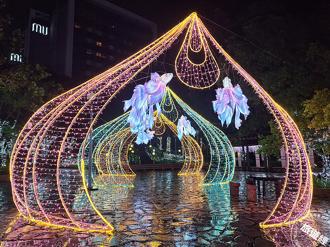 礁溪溫泉燈花季四大展區亮燈 結合光雕與投影藝術