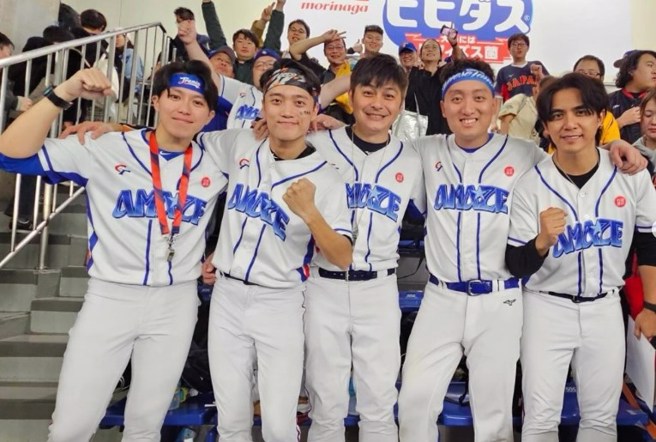 中职应援团长随着中华队远征东京巨蛋。（图／ haosyun86526  IG）