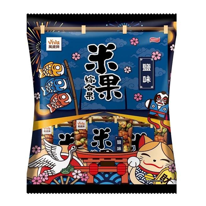 家乐福庆中华队夺冠，万岁牌米果综合果系列特惠198元买1送1。（家乐福提供）