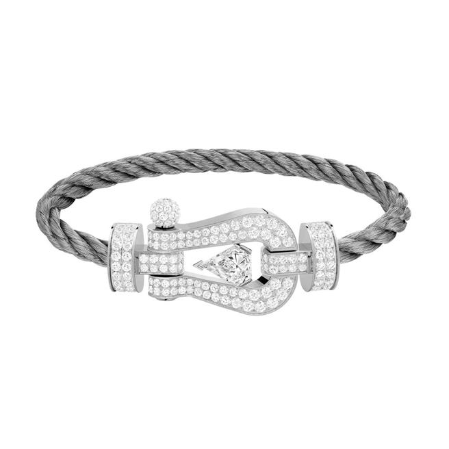 FRED「Force 10」全新「FRED Hero Cut」超大号镶钻手环。（FRED提供）