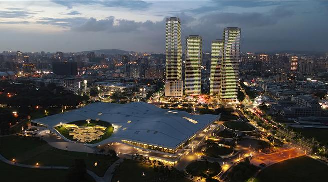 高雄捷運黃線將於衛武營北側的黃線Y18站、橘線O10站交會處進行聯合開發，宣布由華友聯、達麗、海悅組成的團隊獲選最優申請人。（高雄市捷運局提供／任義宇高雄傳真）