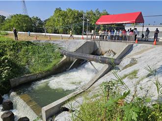 歷經凱米、山陀兒颱風「驗收」屏東官埔抽水站、導水路啟用