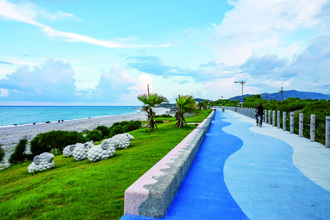 南濱公園俗頭超好躺 化仁海堤石羊迎接