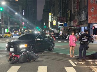 高雄女三寶左轉沒在看撞倒65歲騎士 酒測一吹...超標送辦