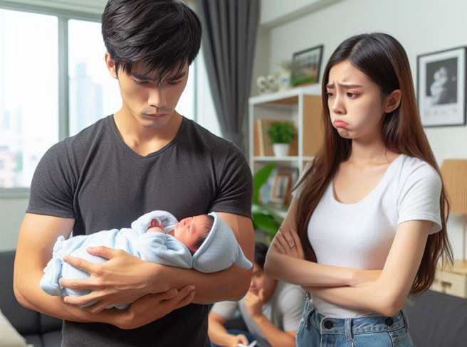 台南一名人妻小美（化名），指控丈夫阿德（化名）在外偷情，还与晓萱（化名）产下1 女。（示意图、与本案无关／AI生成）