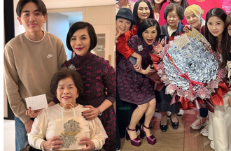 張清芳幫90歲母親慶生 貴婦出手包「千元大鈔花束」當禮物