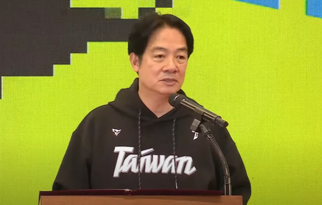 總統賴清德昨在總統府接見球員。（圖／翻攝自中時新聞網直播）