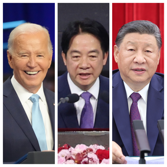 习近平主席究竟有没有向拜登总统直接点名赖清德的台独本性？陈斌华回应，新华社已就习近平主席在利马同美国总统拜登举行会晤作了客观真实的报导。（图/达志影像、新华社、本报资料照合成）