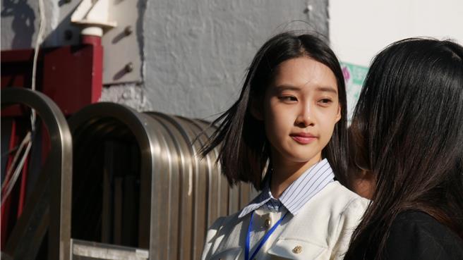 马英九基金会邀请大陆师生团访台，首站来到中山女中。（陈柏廷摄）