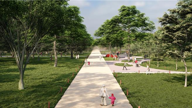 屏縣府向台糖承租種苗園區1.8公頃地打造「萬丹森林公園」，首期工期預計明年8月前完工。（屏縣府提供／謝佳潾屏東傳真）