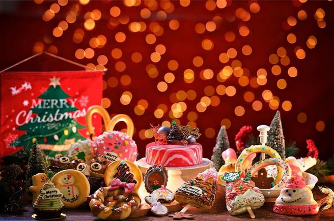 东区星级传奇烘焙「神旺普诺麵包坊」，即日起至12月25日整整一个月推出节庆新品，逾15款圣诞限定烘焙商品49元起。图／神旺普诺麵包坊提供