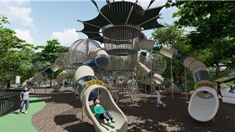 斥資7600萬元！清水區鰲峰山公園打造「谷溜遊戲場」