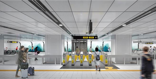 Y28站穿堂層示意圖。（台北市捷運局提供／劉彥宜台北傳真）