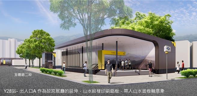 Y28站出入口示意圖。（台北市捷運局提供／劉彥宜台北傳真）