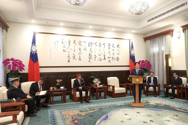赖总统期盼臺湾和美国不仅在退伍军人事务上密切交流，也能持续加强安全合作，共同守护区域与全球的和平稳定。（总统府提供）