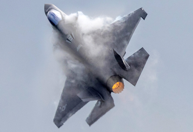 F-35隱形戰機的資料照。（路透）