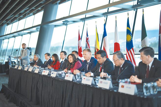 《跨太平洋伙伴全面进步协定》（CPTPP）执行委员会年度大会28日落幕，两岸申请入会案都遭到搁置。（美联社）