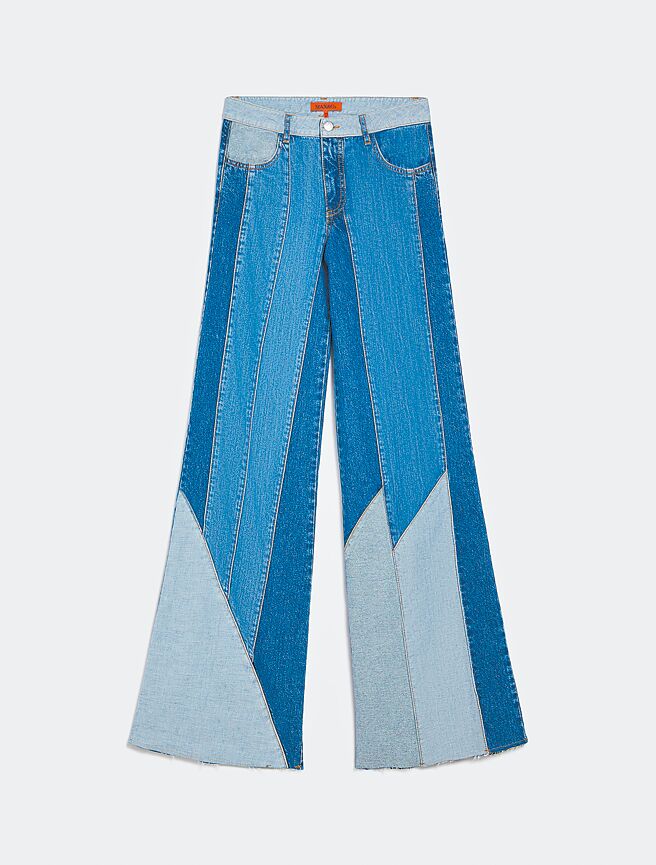 MAX&Co.色块拼接丹寧裤，1万6200元。（MAX&CO.提供）