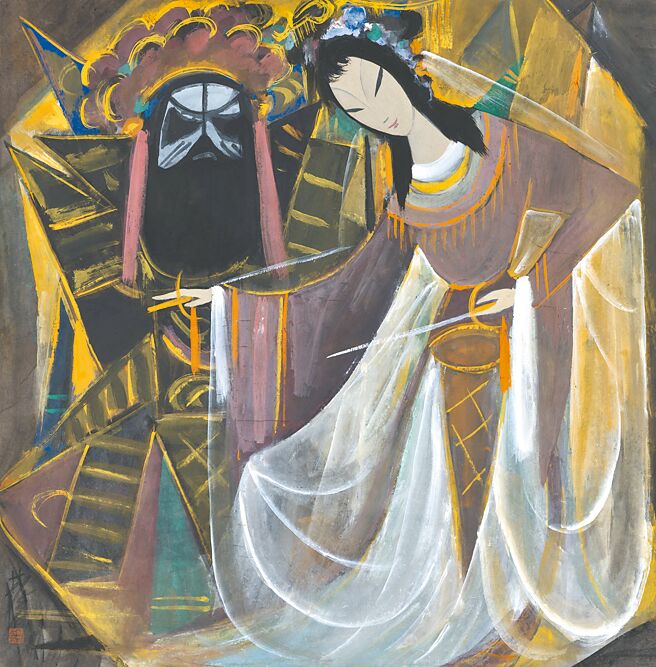 林风眠画作「霸王别姬」背后有段藏家与画家的真挚友情，且写入林风眠自传当中，最后以567万港元落槌。（Christie’s提供）