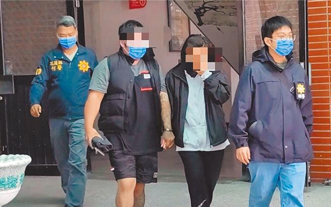 花莲1对无良的陈姓、宋姓情侣檔（左二、左三），今年4月涉掴打1岁女儿致死，才刚羁押期满，前晚又涉嫌打死才出生1个多月的儿子。（翻摄画面／罗亦晽花莲传真）