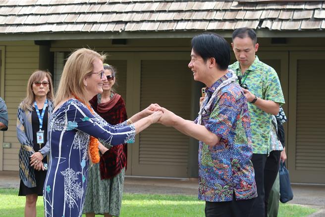 賴清德在美國智庫東西中心發表演講，強調台灣三個積極行動及總統三大使命。（曾薏蘋攝）