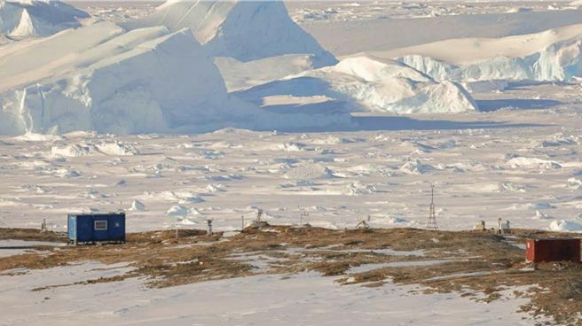 南極中山國家大氣本底站觀測場。（圖：中國氣象科學研究院）