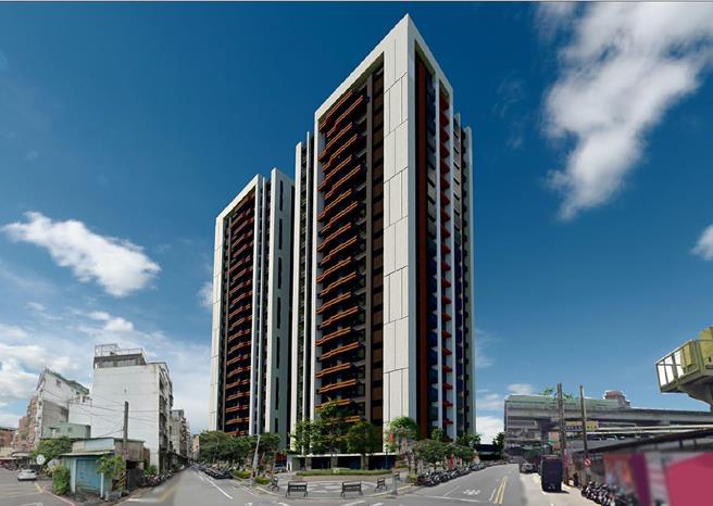 三重區永安北路上的海砂屋案2024年11月都更大會審議通過，將興建2棟24層店鋪住宅大樓。（城鄉局提供）