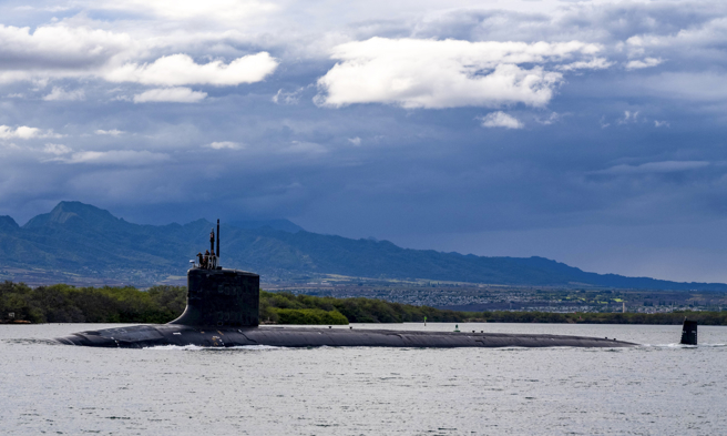美國維吉尼亞級（Virginia-class）核動力攻擊潛艦「密蘇里」號（USS Missouri，SSN 780）的資料照。（美聯社/美國海軍提供）