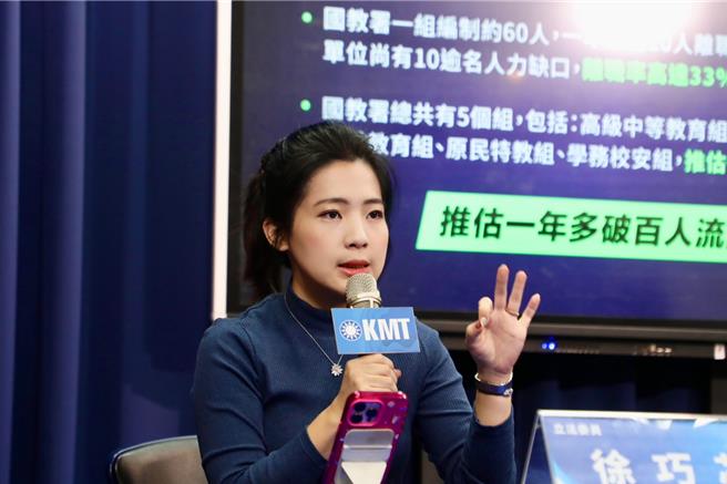 国民党立委徐巧芯。（国民党提供）