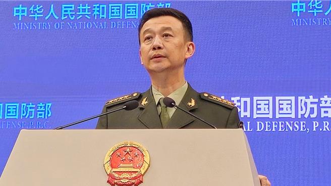 大陸國防部新聞發言人吳謙。（藍孝威攝）