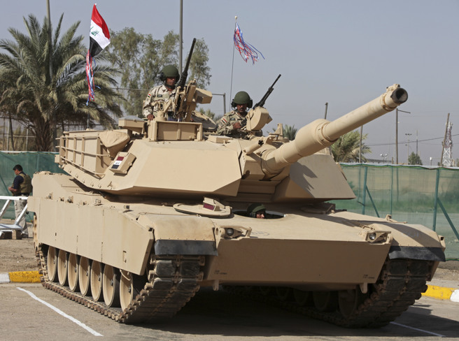 美国售予伊拉克的M1A2战车。（美联社资料照片）