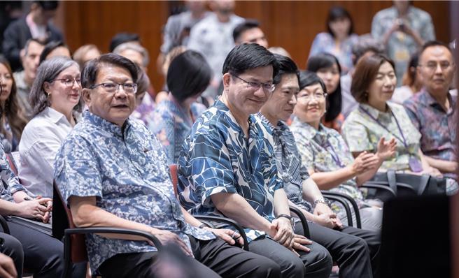 外交部长林佳龙随赖清德总统出席夏威夷智库座谈。（取自林佳龙脸书）