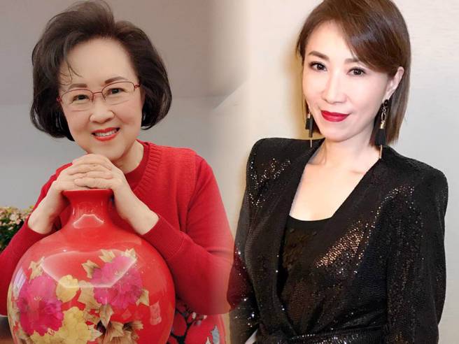 知名作家琼瑶(图左)轻生，一手捧红的歌手李翊君悲痛发声。（翻摄李翊君、琼瑶脸书）