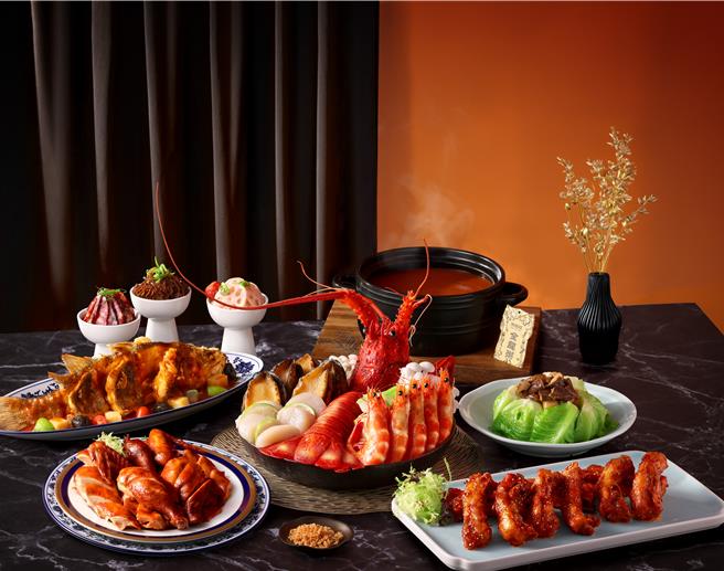 王品「朝粥帮-金龙欢腾品鲜宴」，5888元。（王品集团提供／朱世凯台北传真）