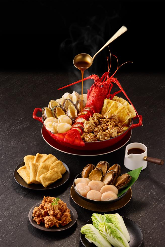 王品的莆田小套组年菜「龙腾盛馔海陆盆菜」，1680元。（王品集团提供／朱世凯台北传真）