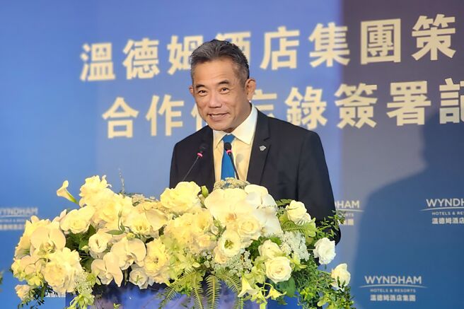 温德姆酒店集团亚太区总裁黄俊安3日表示，温德姆将全力拓展台湾饭店市场版图。图／姚舜