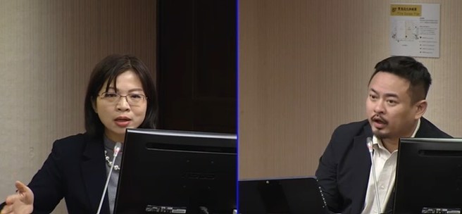 左起为林淑芬、洪申翰。（取自国会频道会议随选）
