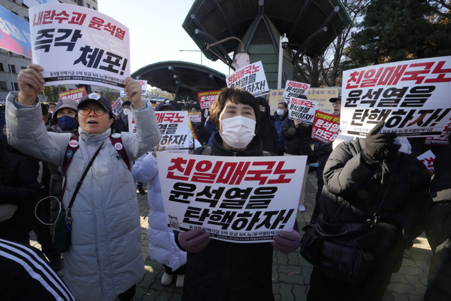 南韩在野党共同民主党决定于7日对尹锡悦弹劾案进行表决。（图／美联社）