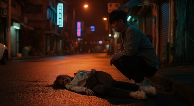 台北市一名男子与同事餐叙，酒后他藉口照顾已经醉倒的女同事，当街脱下自己与女同事的内裤，直接在路边硬上。（示意图、与本案无关／AI生成）