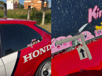 台中小客車疑遭不明物射擊！車主嚇壞：我的「卡比」中槍了