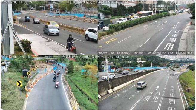 淡北道路施工不塞车！即时影像上线 出门前先看这（撷取自直播频道）