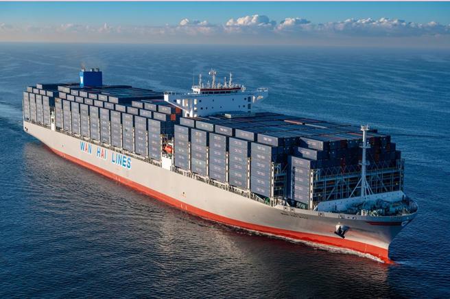 万海航运明年2月新增中国大陆华东-美西直航航线。图／万海航运