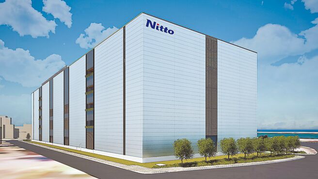 台湾日东电工公司12月4日动土扩建的新建厂，规划地上五层、地下一层的建物，生产半导体制程产品、车用线束胶带产线，图为新厂模拟图。图／经济部园管局提供