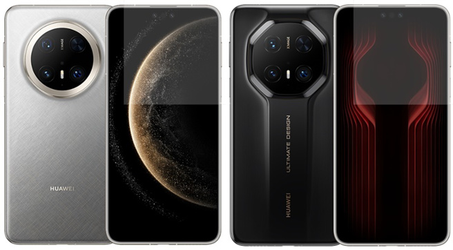 麒麟9020处理器在效能跑分数据上，与iPhone 11 Pro採用的A13晶片相当。图为华为Mate 70系列新机。（翻摄华为官网）
